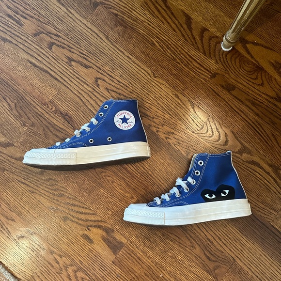 Blue comme does garçons PLAY x converse unisex single heart high-top sneaker - Picture 4 of 15
